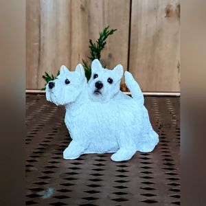 Vintage 1987 USA 🇺🇸 Westie West Highland Terrier Dogs Figurine